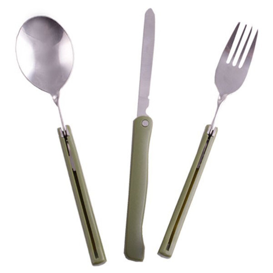 ست قاشق و چنگال و کارد تاشو